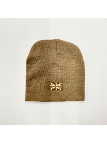 Tan / Coyote - Union Jack Beanie Hat