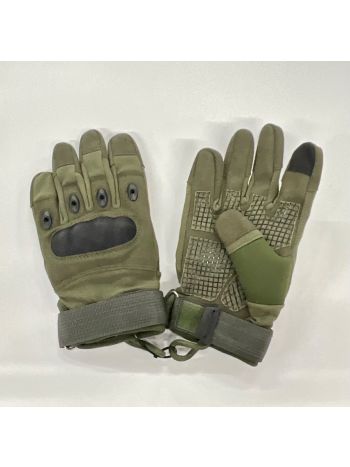 Hard Knuckle Protective Gloves - Green