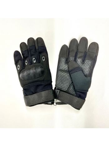 Hard Knuckle Protective Gloves - Black